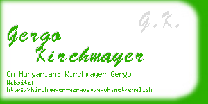 gergo kirchmayer business card